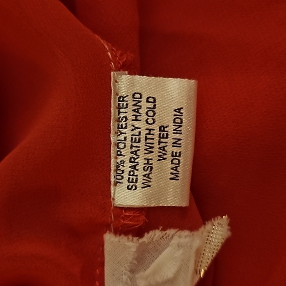 TUNIQUE Fairycore Hot Pink Chiffon Beaded Angled Assymetric Blouse - Picture 10 of 10